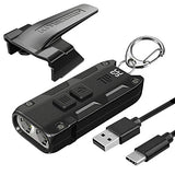 🔦 Linterna recargable Nitecore.-  Linterna llavero EDC recargable USB-C Lumen con cable de carga Lumentac