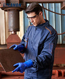 ▶ Guantes resistentes a los productos químicos con revestimiento de PVC, reutilizables, guantes de trabajo de seguridad, protección ácida, alcalina y aceite, antideslizantes, grandes