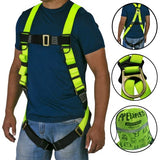 JORESTECH Arnés de seguridad de cuerpo completo, protección contra caídas, amarillo y verde lima, anillo D ANSI con alta visibilidad