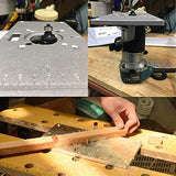 Mesa de enrutador de aluminio para bancos de carpintería, placa de enrutador, herramientas de madera, fresadora con anillos (rojo 13 pulgadas)