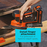 Lijadora de banda inalámbrica de hojas BLACK+DECKER  (BDCMS20C)