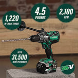 ▶ METABO Kit de taladro inalámbrico de martillo MultiVolt de 36 V con baterías y cargador | DV36DAG