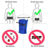 ▶ Guantes de jardinería profesionales a prueba de espinas GLOSAV para mujeres y hombres, poda de rosa y corte de cactus, guantes de jardín de manga larga resistentes, de piel de vaca (pequeño, azul)