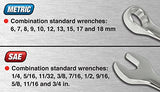 ▶ Juego de llaves de broca y llaves de socket, 5 unidades, 32pc SAE and Metric Wrench Set Performance Tool -