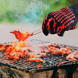 ▶ Guantes ignífugos   Guantes de Barbacoa Rojos de 1800 °F, Guantes ignífugos ignífugos, Guantes de Cocina Resistentes al Calor y a los Cortes, Suministros de Cocina Bien aislados y fáciles de Limpiar