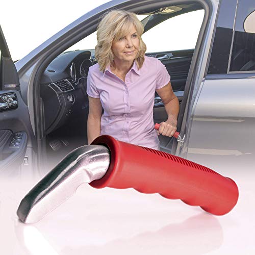 ▶  Automotive Support Handle Mobility Aid & Car Cane Vehicle Stand Assist Grab Bar Handle - Red