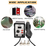 ▶  Estación de soldadura digital para pistola de aire caliente con 3 boquillas