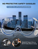 MELASA Gafas de seguridad ANSI Z87.1, 2 paquetes de gafas de laboratorio protectoras antivaho, gafas de seguridad para protección ocular