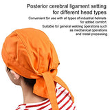 ▶Capucha para soldar, naranja Tapa ignífuga lavable con cuello Hombro Drapeado Equipo de protección para soldar Sombrero Tipo pañuelo