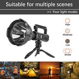 🔦 Linterna recargable Linterna recargable de alto lúmenes, 90000 lúmenes LED superbrillante, 4 modos IPX5 luces de trabajo impermeables para senderismo, camping, caza y emergencias con trípode y salida USB