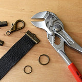 ▶ KNIPEX  Mini Tenaza Llave para Tuercas y Tenaza en Una Sola Herramienta Cromado Recubiertos de Plástico, 125 mm