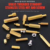 💢Hilitchi 240pcs M2 y M3 latón Spacer Standoff Tornillo Tuerca Surtido Kit