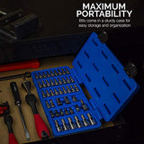 ▶ NEIKO Premium Master Combination Bit Socket Set | 45 Piece | SAE and MM | 1/4" and 3/8” Drive | Torx | Hex | External Torx | Screwdriver | S2 Steel Bits | Cr-V Steel Sockets