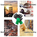 ▶ Guantes de jardinería para mujer, 12 pares de guantes de jardín con revestimiento de goma de tamaño mediano para mujer, guantes de trabajo protectores transpirables duraderos que se adaptan a la mayoría (mediano)