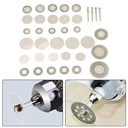 Dremel- Juego de 37 piezas de mandril de sierra de acero inoxidable con ventilación de diamante para herramientas giratorias