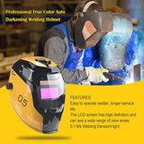 Cascos de soldadura con energía solar Color verdadero Sensor de 2 arcos Visión gran Atenuación automática Equipo de protección Capucha de soldador