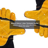 ▶ TOPDC Guantes de soldadura de 16 pulgadas resistentes al calor guantes ignífugos para soldador