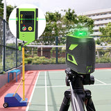 Nivel láser autonivelante 3D de rayo verde 3x360 línea cruzada láser nivelación y alineación de tres planos nivel láser -dos 360° vertical y una línea horizontal de 360° -Base giratoria magnética 603CG