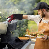▶ Guantes ignífugos Guantes resistentes al calor para parrilla, alta resistencia a la temperatura, guantes ignífugos para asar a la parrilla, para freír, barbacoa, cocinar, hornear, horno, cortar
