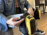 ▶ Thunderbolt - Rodilleras para trabajo para construcción, pisos, jardinería, limpieza con doble cojín de gel y correas ajustables fuertes