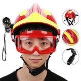 Cascos de Seguridad, Casco de Protección de Bombero Antiimpacto de Rescate con Faro Y Gafas, Cascos de Seguridad de Rescate Profesional