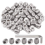 ▶ Hilitchi - Juego de 50 tornillos de cabeza hexagonal de acero inoxidable SAE para tornillos de cabeza hexagonal (5/16-18 x 5/16)