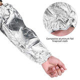 ▶Mangas ignífugos  calor, brazo de papel de aluminio, protector de mangas, guante térmico, guante resistente al calor, guante ignífugo para exteriores para el hogar