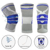 ▶ Profesional de 2 unidades, compresión con rodilleras de almohadillas de gel para rótula + estabilizadores laterales, protección de para mujeres y hombres para dolor de, artritis, correr, deportes, ACL, desgarro de menisco, recuperación de lesione
