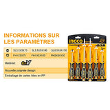 ▶ Set De 6 Destornilladores con punta Magnética Desarmadores Phillips Y Plano Acero Cr-V HKSD0628