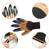 ▶ Guantes Jardinería  con garras de los dedos – Guantes de jardín transpirables para mujer, accesorios frescos para suministros de jardinería, herramientas de mano de jardinería de goma para excavar, plantar