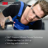 3M Gafas de seguridad, SecureFit, paquete de 20, ANSI Z87, lente transparente antiarañazos, marco verde/negro, patillas flexibles