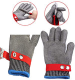 PRICEXES Guantes De Alambre De Acero Guantes Anti-Corte De Malla, Guantes Anti-Corte De Cocina, Protección De Mano De Obra Oyster Metal Gloves (Size : 1pcs/M)