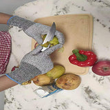 ▶ Guantes de Trabajo Anticorte  resistentes a los cortes 1 par, alto rendimiento, 5 niveles de protección de grado alimenticio, certificado EN388 (mediano)