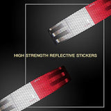 ▶ Cinta reflectante de seguridad Dot-C2 de 2 x 100 pies, color rojo/blanco, impermeable, reflectante de alta intensidad, señal de precaución, cinta reflectante de entrada para vehículos, remolques, barcos, carteles, exteriores, coches, camiones