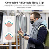 ▶ Mascarillas desechables , 50 unidades, cómodas máscaras protectoras para el hogar, oficina, viajes, 3 capas, transpirable, filtro de seguridad, antipolvo, cubierta bucal (negro)