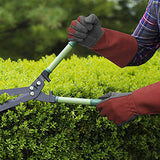 ▶ Guantes Jardinería largos, guantes de jardín de poda de rosas para mujeres y hombres, de piel sintética resistentes a espinas y pinchazos, guantes de trabajo floral con puño ajustable para Bushes, cactus, jardinero