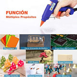 ▶ Sojitas Mini Pistola de Silicón con 50 PSC Barras Pegamento Caliente Adhesivo para Bricolaje（20W, Barras de 7mm, largo de 10cm)