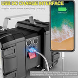 🔦 Linterna recargable Linterna de foco LED, linterna recargable de 4000 lm, 10000 mAh, linterna de búsqueda de camping 3+4 modos de luces, linterna LED de mano impermeable como banco de energía