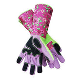 ▶ Guantes de jardinería para poda de rosas, a prueba de espinas, resistentes a los pinchazos, guantes largos de jardín para proteger las manos y los brazos para mujeres