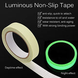 Rollo de cinta fluorescente luminosa de emergencia, 3 metros Cinta luminosa de PVC Escalera de seguridad en el piso Advertencia(2,5 cm * 3 Mt)