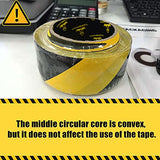 FUNJEE Cinta de seguridad para suelos de advertencia en color negro y amarillo, 2 pulgadas x 18 yardas (36 yardas)