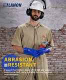 ▶ Guantes resistentes a los productos químicos con revestimiento de PVC, reutilizables, guantes de trabajo de seguridad, protección ácida, alcalina y aceite, antideslizantes, grandes