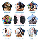 Rodilleras suaves para mujeres, rosadas, con relleno de espuma EVA gruesa, rodilleras protectoras para mujeres, adecuadas para mujeres, limpieza de la casa, jardinería, trabajo, danza, yoga (M)