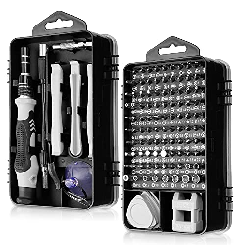 ▶ Juego de Destornilladores, Juego de Destornilladores Precisión Set 115 en 1 Mini, Kit de Herramientas Magnéticas Precision de Reparación de Bricolaje Profesional para Teléfono Móvil, , Laptops, PCs, MacBooks, Xboxs, Gafas
