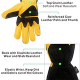 ▶ Guantes de soldador  resistentes al calor extremo y al fuego con costuras de Kevlar, guantes perfectos para soldadura/horno/parrilla/barbacoa/chimenea/estufa/soporte para olla/soldador tigre/manipulación de animales