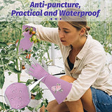 ▶ Guantes Jardinería  de poda de rosa, guantes de jardinería de protección de antebrazo largo para mujer, antipinchazos, impermeables y extra gruesos(M)
