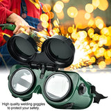 Gafas de soldadura de doble capa, seguridad de soldadura ajustable Protección de los ojos Gafas soldadoras Gafas protectoras de seguridad