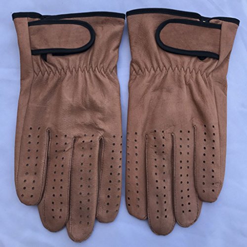 ▶Guantes de Piel de Oveja Hombre Malla Protección Laboral Respirable Resistente al Desgaste Soldador Antideslizante Conductor de Soldador Ciclismo de conducción Guantes de equitación