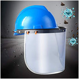 ▶ Careta de protección de Seguridad Industrial  - PVC Material de Obra para la Industria del Sombrero del Casco - Protección Laboral Soporte de Aluminio Protector Protector de la Cara