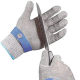 ▶ Guantes de Trabajo Anticorte , versión mejorada 2.0 de nivel 9 de alambre de acero inoxidable de malla metálica para cocina, guantes de trabajo de seguridad (grande)
